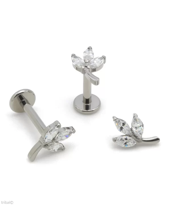 Piercing Labret Micro Ramo Zircônia Titânio
